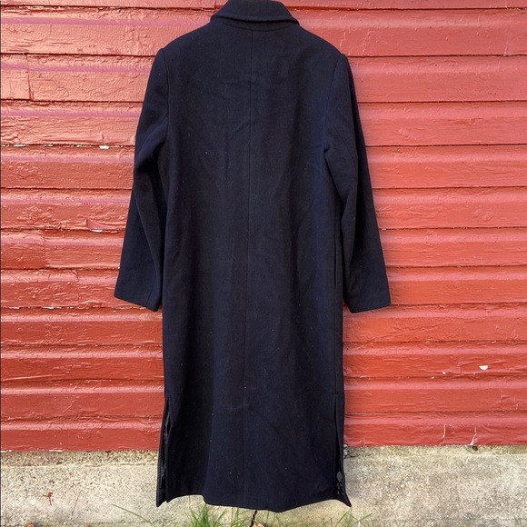 NWT QVC Centigrade Black 100% Wool 7-Button Long Full Length Coat Women’s Size L - Picture 6 of 6